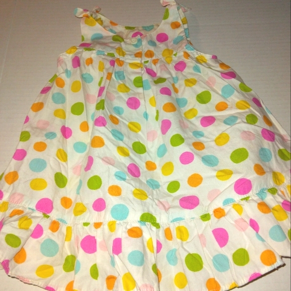 So Precious☆EUC Infant GYMBOREE Polka Dot Cotton Ruffle Bottom Summer Dress☆ - Picture 9 of 11